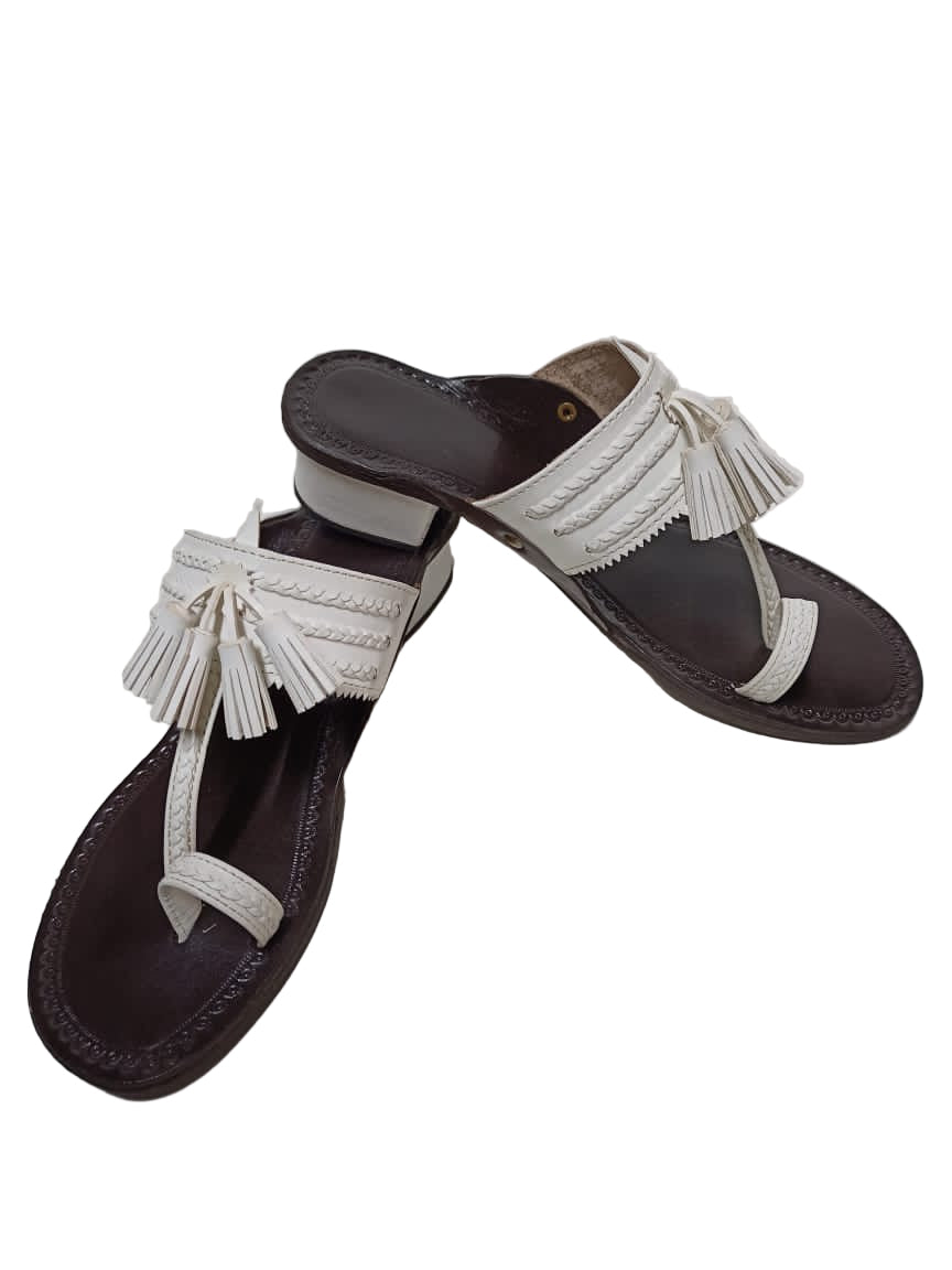 Kolhapuri Tassel Block Heel
